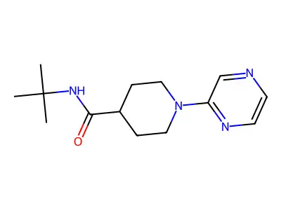 4-Piperidinecarboxamide,n-(1,1-dimethylethyl)-1-pyrazinyl- structure