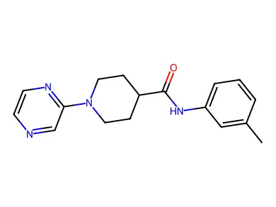 4-Piperidinecarboxamide,n-(3-methylphenyl)-1-pyrazinyl- structure