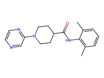 4-Piperidinecarboxamide,n-(2,6-dimethylphenyl)-1-pyrazinyl- structure