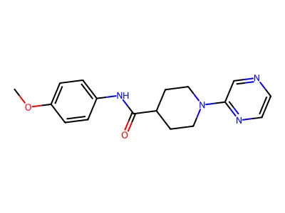 4-Piperidinecarboxamide,n-(4-methoxyphenyl)-1-pyrazinyl- structure