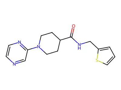 1-(Pyrazin-2-YL)-N-[(thiophen-2-YL)methyl]piperidine-4-carboxamide structure