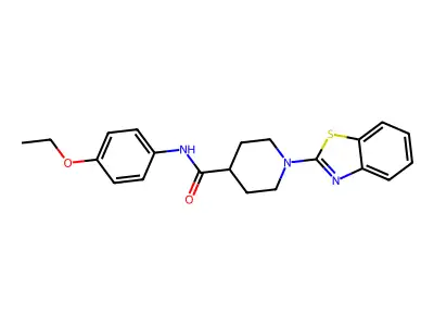 4-Piperidinecarboxamide, 1-(2-benzothiazolyl)-N-(4-ethoxyphenyl)- structure