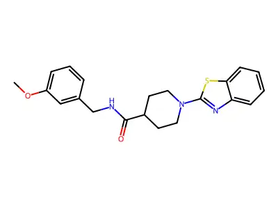 4-Piperidinecarboxamide, 1-(2-benzothiazolyl)-N-[(3-methoxyphenyl)methyl]- structure