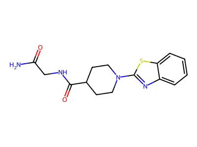 4-Piperidinecarboxamide,n-(2-amino-2-oxoethyl)-1-(2-benzothiazolyl)- structure