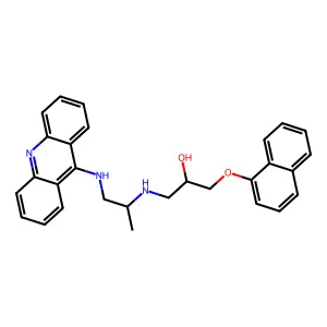 1-((2-(9-Acridinylamino)-1-methylethyl)amino)-3-(1-naphthalenyloxy)-2-propanol structure