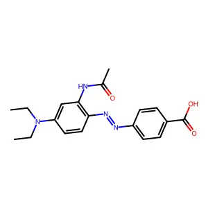 Benzoic acid, 4-(2-(2-(acetylamino)-4-(diethylamino)phenyl)diazenyl)- structure