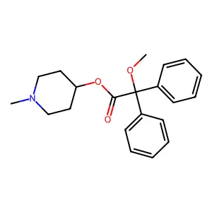 1-Methylpiperidin-4-yl methoxy(diphenyl)acetate structure