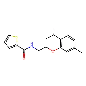 N-[2-(5-Methyl-2-propan-2-YL-phenoxy)ethyl]thiophene-2-carboxamide structure