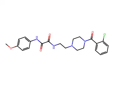 N-[2-[4-(2-chlorobenzoyl)piperazin-1-yl]ethyl]-N'-(4-methoxyphenyl)oxamide structure