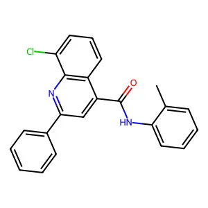 8-chloro-N-(2-methylphenyl)-2-phenylquinoline-4-carboxamide structure