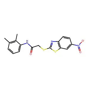N-(2,3-dimethylphenyl)-2-[(6-nitro-1,3-benzothiazol-2-yl)sulfanyl]acetamide structure
