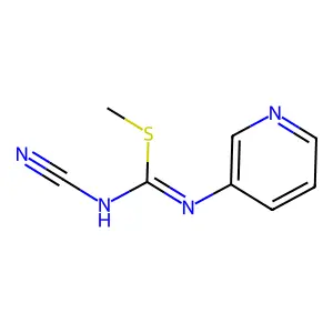 S-Methyl N-cyano-N'-3-pyridylisothiourea structure