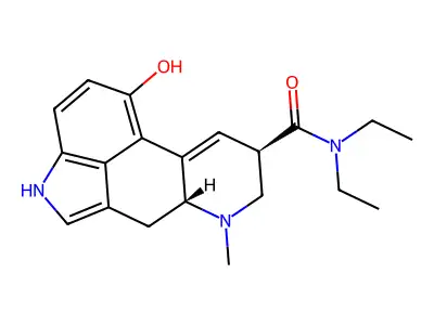 Ergoline-8-beta-carboxamide, 9,10-didehydro-N,N-diethyl-12-hydroxy-6-methyl- structure