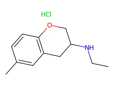 3-Chromanamine, N-ethyl-6-methyl-, hydrochloride structure