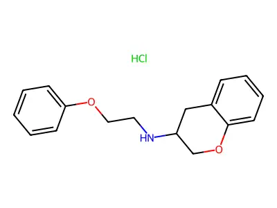 3-Chromanamine, N-(2-phenoxyethyl)-, hydrochloride structure