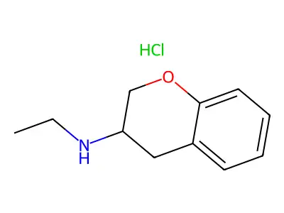 3-Chromanamine, N-ethyl-, hydrochloride structure