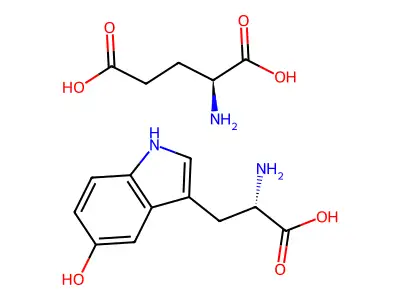 L-Glutamic acid, compd. with 5-hydroxy-L-tryptophan (1:1), monohydrate structure