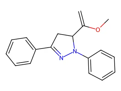 3-(1-Methoxyethenyl)-2,5-diphenyl-3,4-dihydropyrazole structure