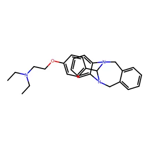 2-[4-(1,10-diazatetracyclo[8.6.1.03,8.011,16]heptadeca-3,5,7,11,13,15-hexaen-17-yl)phenoxy]-N,N-diethylethanamine structure