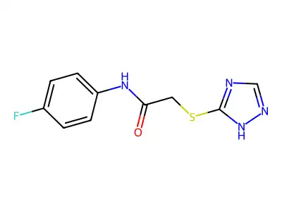 N-(4-Fluoro-phenyl)-2-(1H-[1,2,4]triazol-3-ylsulfanyl)-acetamide structure