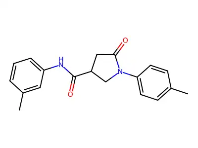 N-(3-methylphenyl)-1-(4-methylphenyl)-5-oxopyrrolidine-3-carboxamide structure