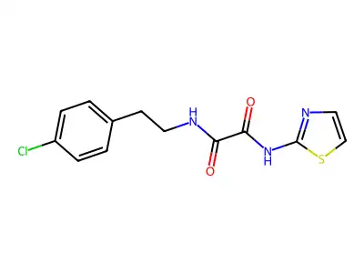 N-[2-(4-chlorophenyl)ethyl]-N'-(1,3-thiazol-2-yl)oxamide structure