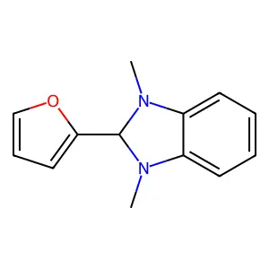 2-(2-furyl)-1,3-dimethyl-2,3-dihydro-1H-benzimidazole structure