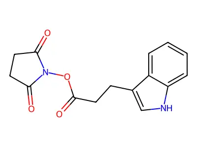 2,5-Dioxopyrrolidin-1-YL 3-(1H-indol-3-YL)propanoate structure