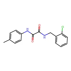 N-[(2-chlorophenyl)methyl]-N'-(4-methylphenyl)oxamide structure