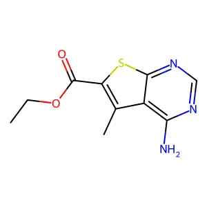 Ethyl 4-amino-5-methylthieno[2,3-d]pyrimidine-6-carboxylate structure