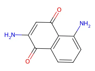 2,5-Diamino-1,4-naphthoquinone structure