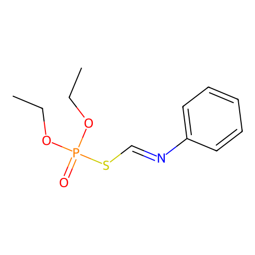 diethoxyphosphoryl N-phenylmethanimidothioate structure
