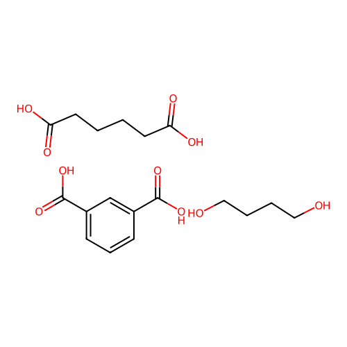 Benzene-1,3-dicarboxylic acid;butane-1,4-diol;hexanedioic acid structure