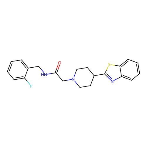 2-[4-(1,3-benzothiazol-2-yl)piperidin-1-yl]-N-[(2-fluorophenyl)methyl]acetamide structure