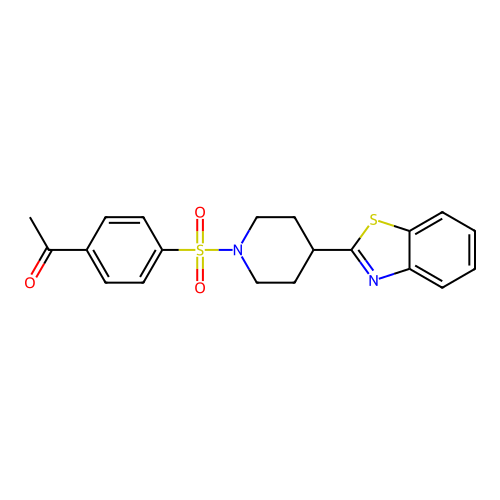 1-[4-[4-(1,3-Benzothiazol-2-yl)piperidin-1-yl]sulfonylphenyl]ethanone structure