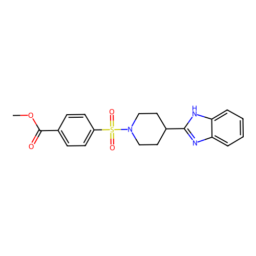 methyl 4-[4-(1H-benzimidazol-2-yl)piperidin-1-yl]sulfonylbenzoate structure