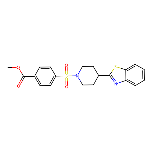Methyl 4-[4-(1,3-benzothiazol-2-yl)piperidin-1-yl]sulfonylbenzoate structure