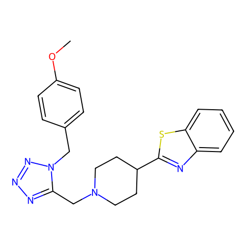 2-{1-[1-(4-Methoxy-benzyl)-1H-tetrazol-5-ylmethyl]-piperidin-4-yl}-benzothiazole structure
