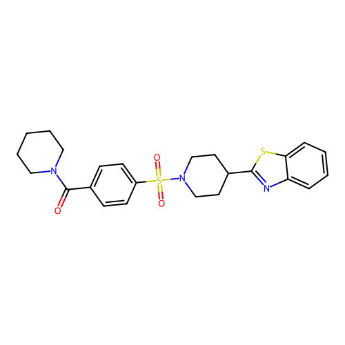 [4-(4-Benzothiazol-2-yl-piperidine-1-sulfonyl)-phenyl]-piperidin-1-yl-methanone structure