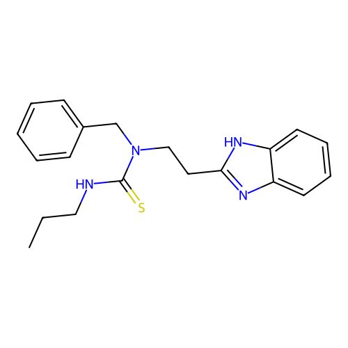1-[2-(1H-benzimidazol-2-yl)ethyl]-1-benzyl-3-propylthiourea structure