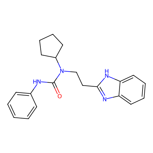 1-[2-(1H-Benzoimidazol-2-yl)-ethyl]-1-cyclopentyl-3-phenyl-urea structure