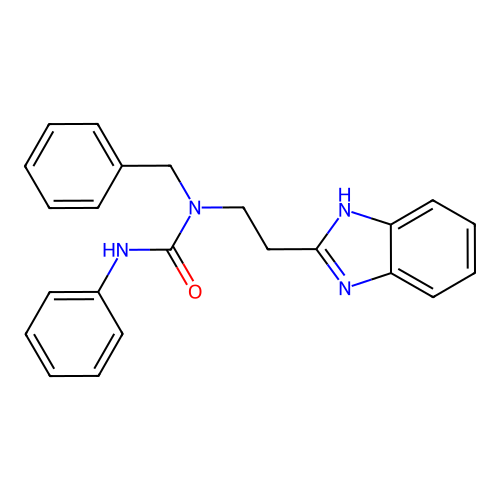 1-[2-(1H-benzimidazol-2-yl)ethyl]-1-benzyl-3-phenylurea structure