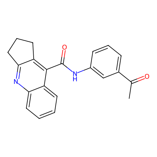 N-(3-acetylphenyl)-2,3-dihydro-1H-cyclopenta[b]quinoline-9-carboxamide structure