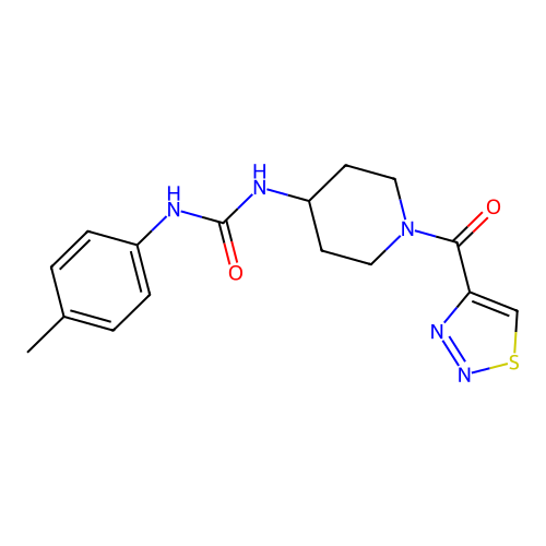 1-(4-Methylphenyl)-3-[1-(thiadiazole-4-carbonyl)piperidin-4-yl]urea structure