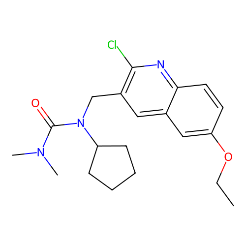 1-[(2-Chloro-6-ethoxyquinolin-3-yl)methyl]-1-cyclopentyl-3,3-dimethylurea structure
