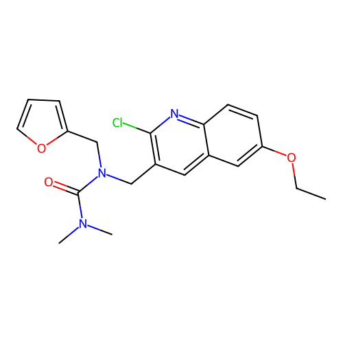 1-[(2-Chloro-6-ethoxyquinolin-3-yl)methyl]-1-(furan-2-ylmethyl)-3,3-dimethylurea structure