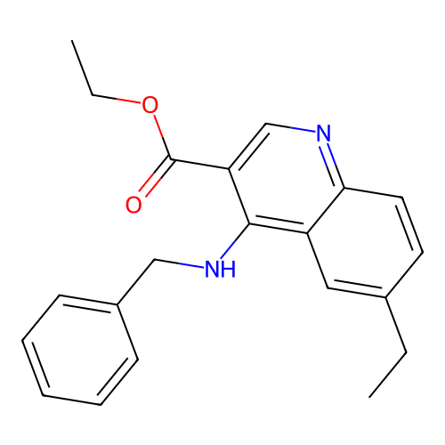Ethyl 4-(benzylamino)-6-ethylquinoline-3-carboxylate structure