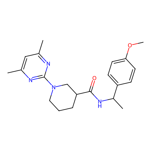 1-(4,6-dimethylpyrimidin-2-yl)-N-[1-(4-methoxyphenyl)ethyl]piperidine-3-carboxamide structure