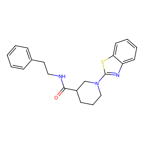 1-(benzo[d]thiazol-2-yl)-N-phenethylpiperidine-3-carboxamide structure