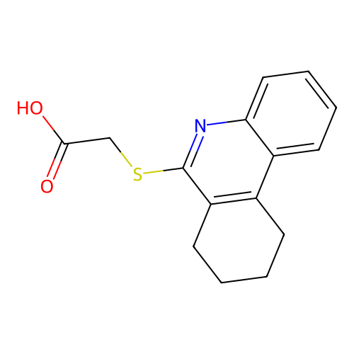 2-(7,8,9,10-Tetrahydrophenanthridin-6-ylsulfanyl)acetic acid structure